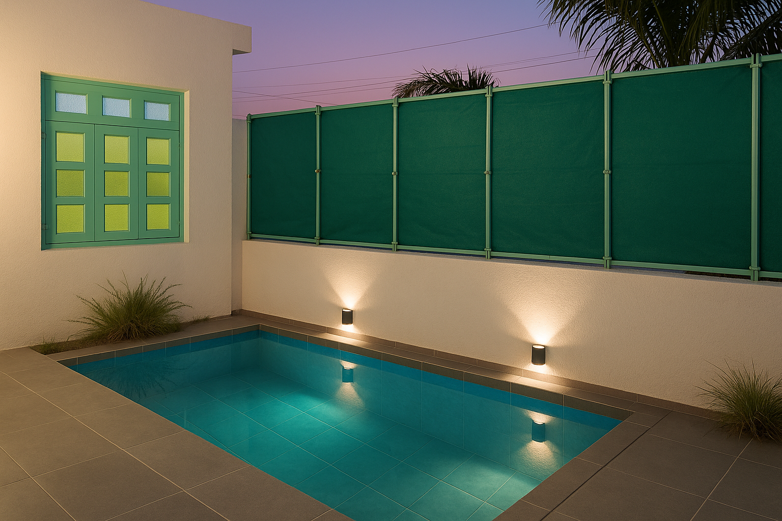 Private pool deck